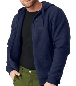 Sportoberbekleidung|Jacken & Mäntel*DANISH ENDURANCE nachhaltige Herren Fleece-Jacke mit Kapuze Oeko-Tex zertifiziert 155000 Navy-Blau