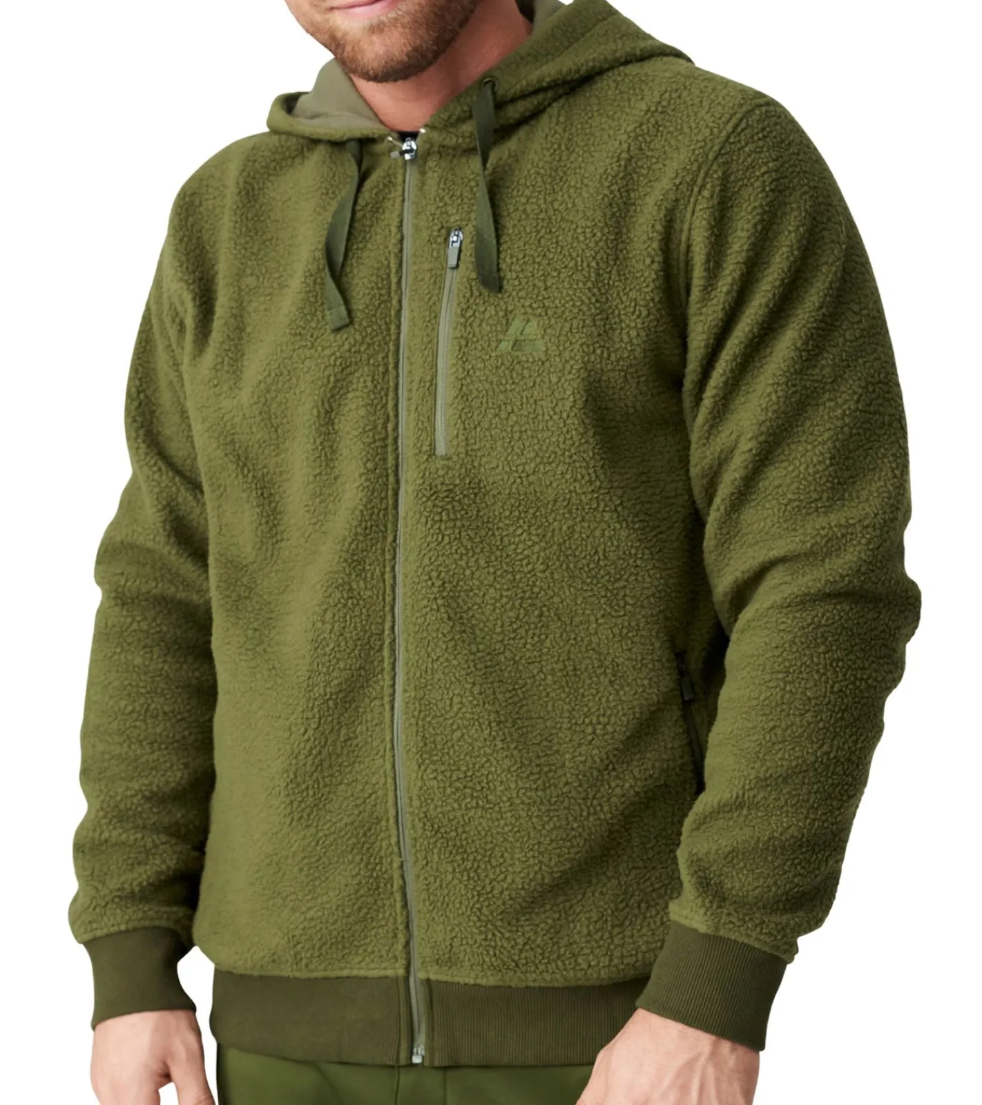 Sportoberbekleidung|Jacken & Mäntel*DANISH ENDURANCE nachhaltige Herren Fleece-Jacke mit Kapuze Oeko-Tex zertifiziert 155000 Schwarz, , Grün Navy