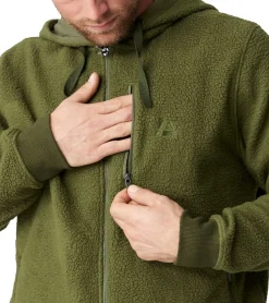 Sportoberbekleidung|Jacken & Mäntel*DANISH ENDURANCE nachhaltige Herren Fleece-Jacke mit Kapuze Oeko-Tex zertifiziert 155000 Schwarz, , Grün Navy