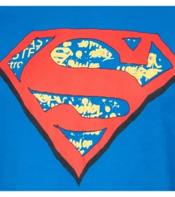 Nachtwäsche & Bademode*Disney DC Comics, Marvel oder Schlafanzug , Star Wars oder Spiderman Pyjama-Set mit großem Logo auf der Brust Blau/Grau/Schwarz Superman