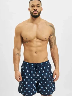 Nachtwäsche & Bademode*DEDICATED Badeshorts Dots Bademode Blau