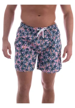 Nachtwäsche & Bademode*DEDICATED Badeshorts Beach Palms Pink