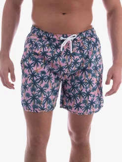 Nachtwäsche & Bademode*DEDICATED Badeshorts Beach Palms Pink