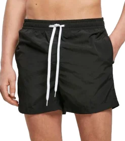 Nachtwäsche & Bademode*DEF MERCH Herren Bade-Shorts Sommer-Shorts mit Taschen und Innenslip Bademode BY050 Schwarz