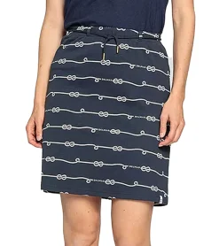 Röcke*DELMAO Damen Mini-Rock nachhaltiger Sommer-Rock aus reiner Baumwolle 60074927 Dunkelblau