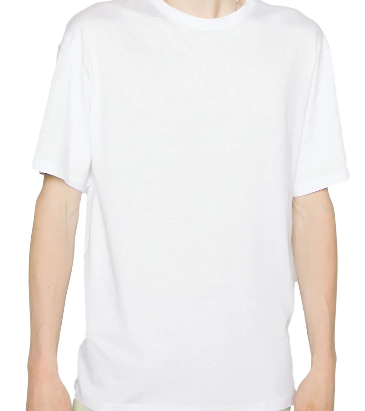 T-Shirts & Tank Tops*Denim Project Company Herren Baumwoll-Shirt Kurzarm-Shirt T-Shirt Rundhals-Shirt DP-10023-185 130 Weiß