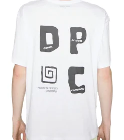 T-Shirts & Tank Tops*Denim Project Company Herren Baumwoll-Shirt Kurzarm-Shirt T-Shirt Rundhals-Shirt DP-10023-185 130 Weiß