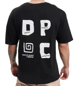 T-Shirts & Tank Tops*Denim Project Company Herren Baumwoll-Shirt Kurzarm-Shirt T-Shirt Rundhals-Shirt DP-10023-185 001 Schwarz