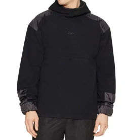 Pullover & Sweater*Denim Project Contrast Herren Fleece-Pullover Winter-Pulli Kapuzen-Pullover DP-10023-121 001 Schwarz