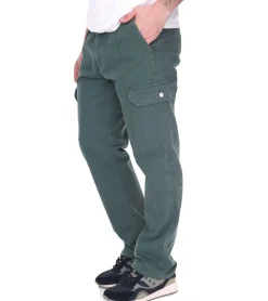 Jeans & Hosen*Denim Project Forest Herren nachhaltige Cargo-Hose Outdoor-Hose Baumwoll-Hose BCI-zertifiziert DP3890 573 Dunkelgrün