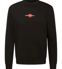 Pullover & Sweater*Denim Project Herren Baumwoll-Pullover Langarm-Shirt Rundhals-Pullover DP-10022-140 001 Schwarz