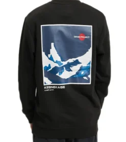 Pullover & Sweater*Denim Project Herren Baumwoll-Pullover Langarm-Shirt Rundhals-Pullover DP-10022-140 001 Schwarz