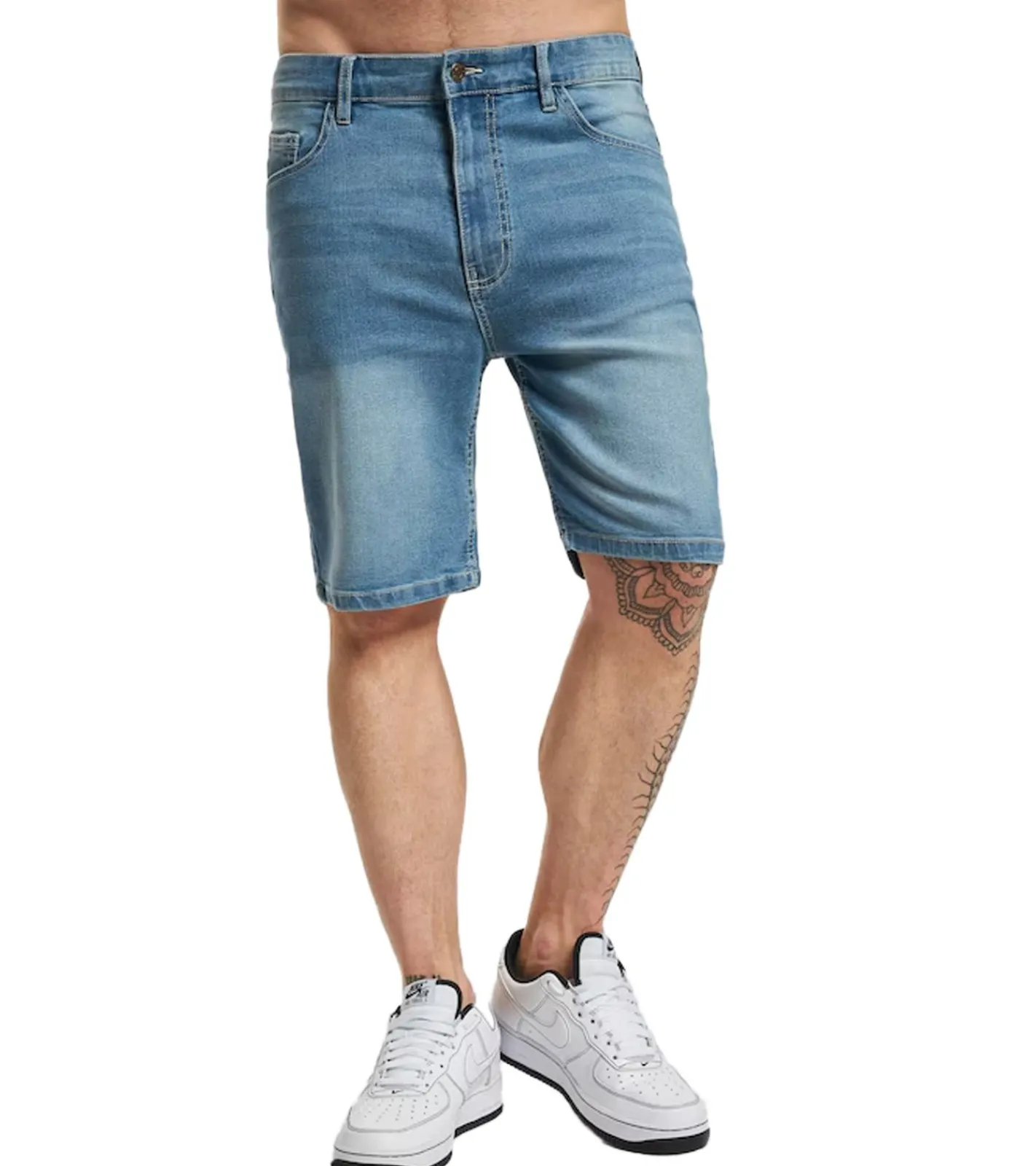 Shorts & Bermudas*Denim Project Herren Jeans schlichte Baumwoll Bermuda-Shorts Sommer-Shorts DP3800 554 Blau