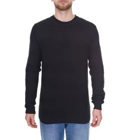 Pullover & Sweater*Denim Project Herren Strick-Pullover mit dezenter Musterung Baumwoll-Pullover Winter-Pullover Langarm-Shirt DP-10023-073 Weiß oder Schwarz