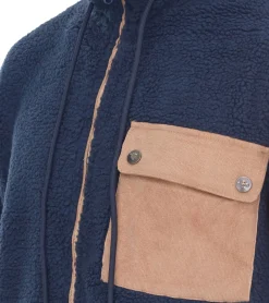 Jacken & Mäntel*Denim Project Herren stylische Teddy-Jacke Fleece-Jacke mit Stehkragen Herbst-Jacke DP-10023-082 oder Weiß Dunkelblau