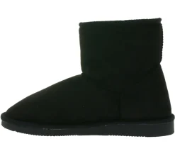 Stiefel|Boots & Stiefel*Disney Damen und Kinder Herbst-Schuhe mit glitzer Mickey Mouse Kopf gefütterte Übergangs-Schuhe 73193600 Schwarz