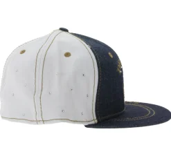 Caps & Mützen*BioworldMerch Dr. Dre Unisex Flatrim-Cap mit Logo-Stickerei und Glitzersteinen Baseball-Cap TC109827DRE2 Jeans/Weiß