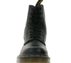 Boots & Stiefel*Dr. Martens 1460 Echtleder-Stiefel komfortable Schnür-Schuhe mit gelben Nähten 13512006 Schwarz
