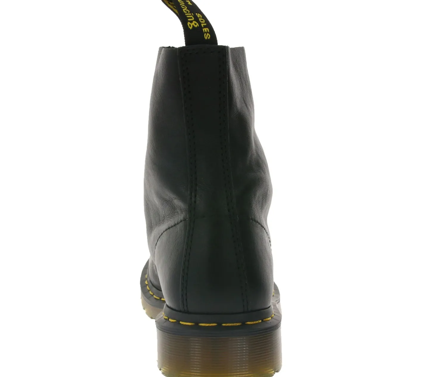 Boots & Stiefel*Dr. Martens 1460 Echtleder-Stiefel komfortable Schnür-Schuhe mit gelben Nähten 13512006 Schwarz