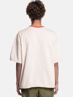 Tops & T-Shirts|T-Shirts & Tank Tops*DWD! Studioz DWD Studioz Unisex Drip Logo T-Shirt für Damen oder Herren mit Logo-Frontprint Rundhals-Shirt Beige