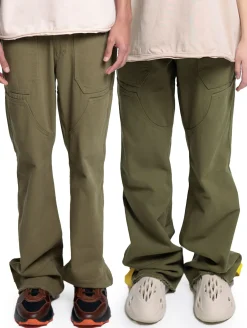 Hosen & Jeans|Jeans & Hosen*DWD! Studioz DWD Studioz Unisex Ipanema Loose Fit Jeans-Hose für Damen oder Herren Denim-Hose Oliv-Grün