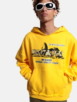 Sweater & Pullover|Pullover & Sweater*DWD! Studioz DWD Studioz Unisex Sugar Loaf Kapuzen-Pullover für Damen oder Herren Oversize-Hoodie Gelb