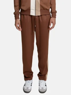 Fitnessmode & Jogginghosen|Hosen & Jeans*DWD! Studioz DWD Studioz Unisex Tapioca Jogging-Hose für Damen oder Herren Sweat-Pants mit seitlichen Retro-Streifen Braun