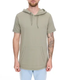 T-Shirts & Tank Tops|Pullover & Sweater*EIGHT2NINE Herren Kapuzen-Pullover kurzärmliger Baumwoll-Hoodie T-Shirt Hoody Sommer-Hoody H10014L22462AEN 12300 Khaki