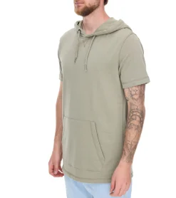 T-Shirts & Tank Tops|Pullover & Sweater*EIGHT2NINE Herren Kapuzen-Pullover kurzärmliger Baumwoll-Hoodie T-Shirt Hoody Sommer-Hoody H10014L22462AEN Hellgrau, Khaki, Braun oder Beige