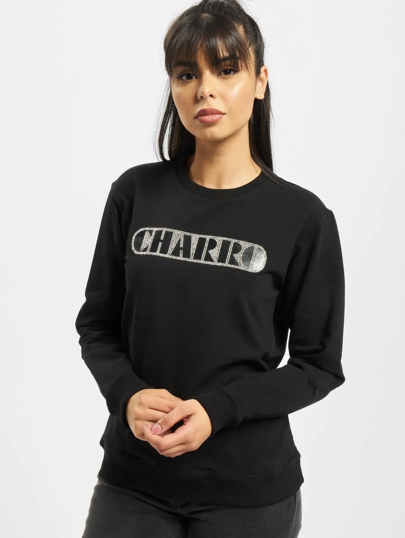 Sweater & Pullover*El Charro Diamond Sweatshirt Frau Schwarz