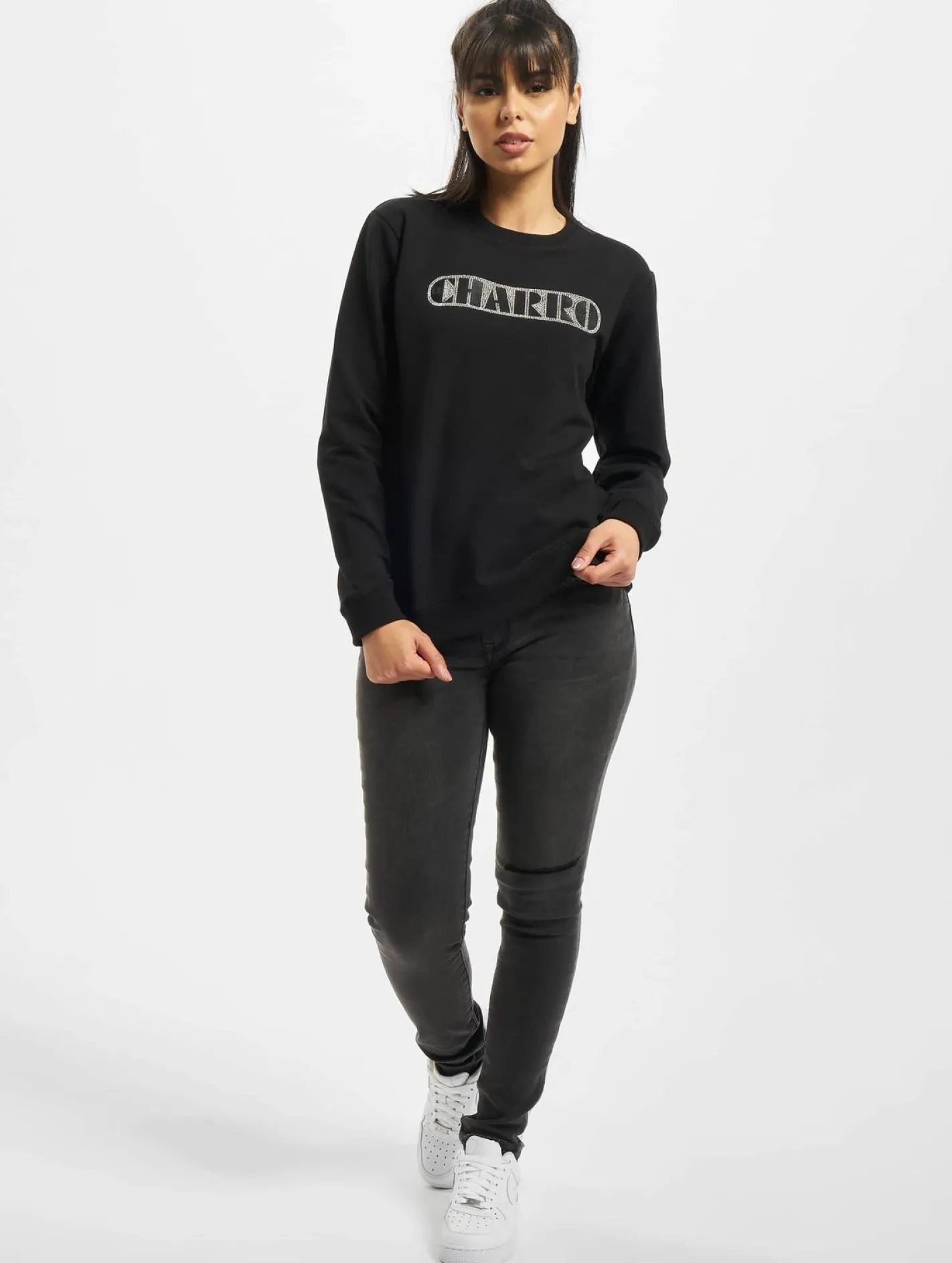 Sweater & Pullover*El Charro Diamond Sweatshirt Frau Schwarz