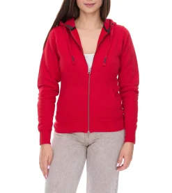 Mäntel & Jacken|Sweater & Pullover*Elevate Arora Damen Sweat-Jacke mit Kapuze 300 g/m2 schlichte Baumwoll-Jacke Pullover Blau, Rot oder Dunkelblau