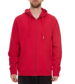 Pullover & Sweater|Jacken & Mäntel*Elevate Arora Herren Sweat-Jacke mit Kapuze schlichte Baumwoll-Jacke Pullover 3821125 Rot