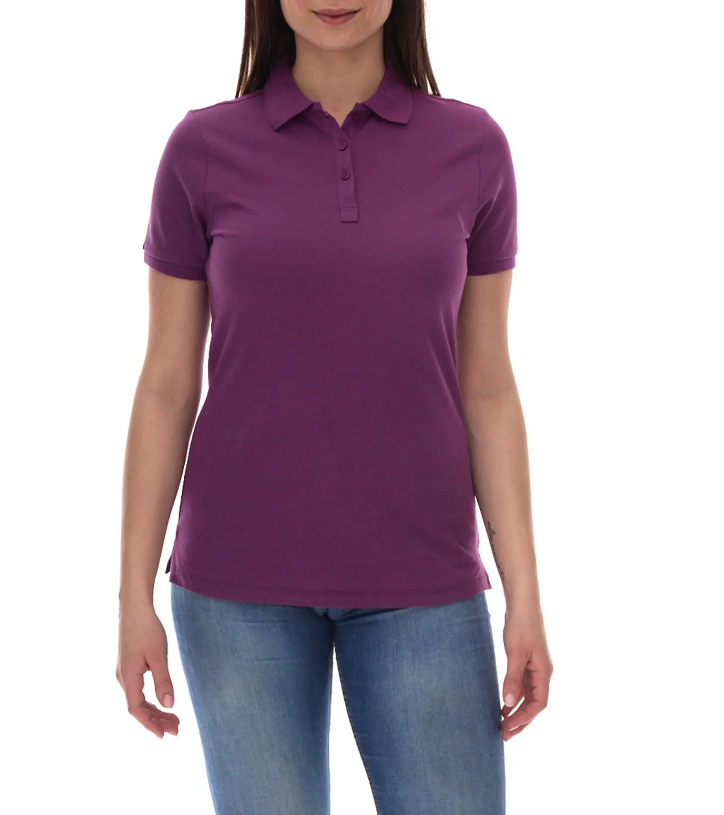 Poloshirts & Blusen*Elevate Calgary Damen Polo-Shirt Baumwolle Polo-Hemd Pique-Strick 200 g/m² Rosa-Blush, Lila oder Blau