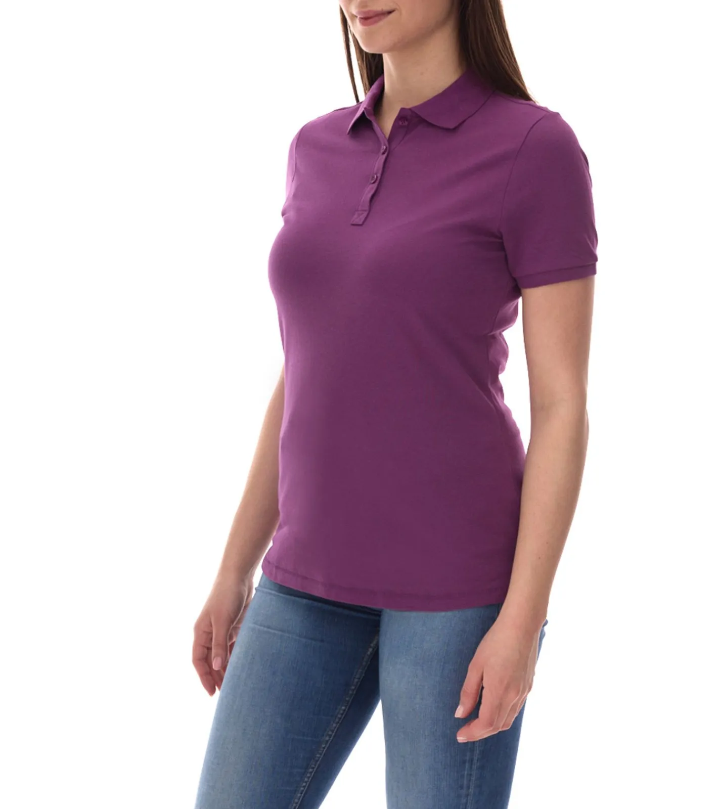 Poloshirts & Blusen*Elevate Calgary Damen Polo-Shirt Baumwolle Polo-Hemd Pique-Strick 200 g/m² Rosa-Blush, Lila oder Blau