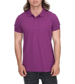 Hemden & Poloshirts*Elevate Calgary Herren Polo-Shirt Baumwolle Polo-Hemd Pique-Strick 200 g/m² 3808038 Lila