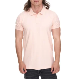Poloshirts & Blusen|Hemden & Poloshirts*Elevate Calgary Polo-Shirt Baumwolle Polo-Hemd Pique-Strick 200 g/m² 3808191 Rosa-Blush