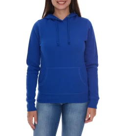 Sweater & Pullover*Elevate Charon Damen Hoodie schlichter Baumwoll-Pullover mit Kängurutasche Sweater 3823452 Blau