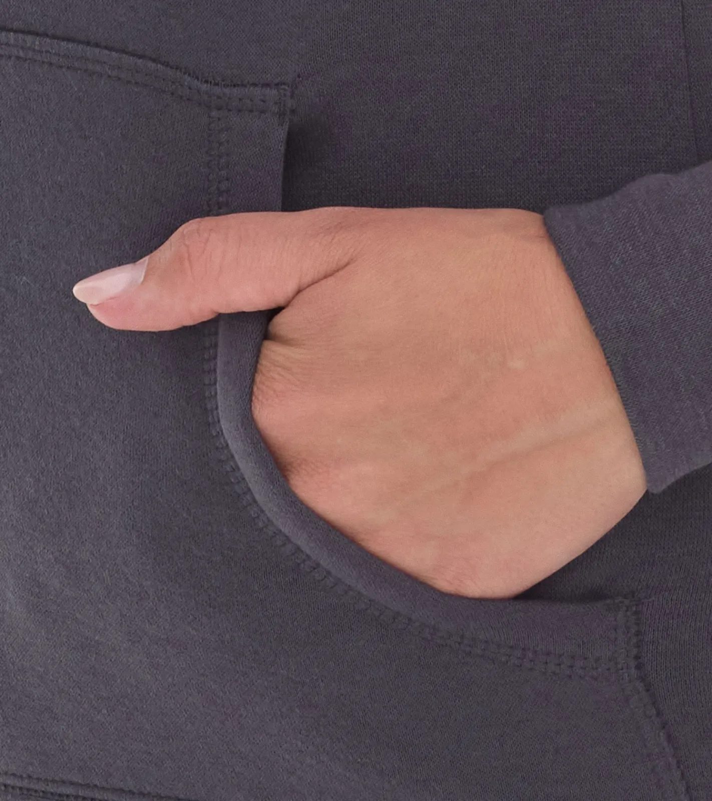 Sweater & Pullover*Elevate Charon Damen Hoodie schlichter Baumwoll-Pullover mit Kängurutasche Sweater 3823482 Grau