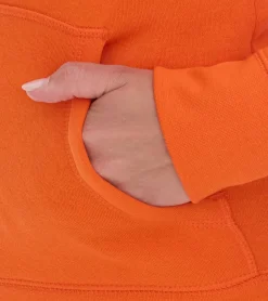 Sweater & Pullover*Elevate Charon Damen Hoodie schlichter Baumwoll-Pullover mit Kängurutasche Sweater 3823431 Orange