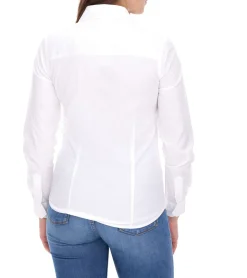 Poloshirts & Blusen*Elevate Hamell Langarm-Hemd schlichtes Damen Blusen-Hemd Popelin Bluse Hellblau, Schwarz oder Weiß