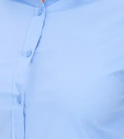 Poloshirts & Blusen*Elevate Hamell Langarm-Hemd schlichtes Damen Blusen-Hemd Popelin Bluse 3816940 Hellblau