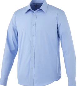 Hemden & Poloshirts*Elevate Hamell Langarm-Hemd schlichtes Herren Business-Hemd Popelin 118 g/m2 3816840 Hellblau