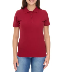 Poloshirts & Blusen*Elevate Helios Damen Polo-Shirt Baumwolle Polo-Hemd Pique-Strick 180 g/m² 3810724 Weinrot