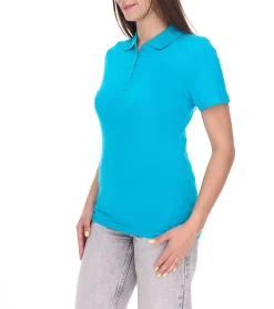 Poloshirts & Blusen*Elevate Helios Damen Polo-Shirt Baumwolle Polo-Hemd Pique-Strick 180 g/m² 3810751 Aqua-Blau