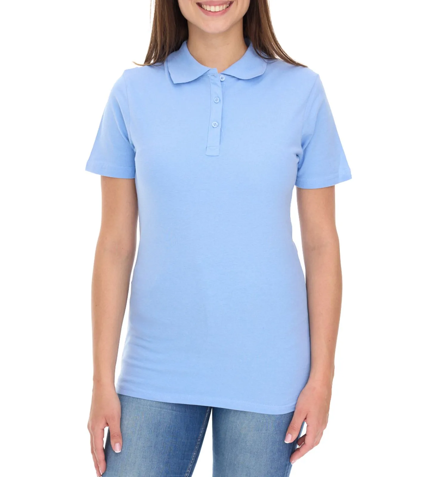 Poloshirts & Blusen*Elevate Helios Damen Polo-Shirt Baumwolle Polo-Hemd Pique-Strick 180 g/m² 38107 in Weiß, Rot, Blau, Gelb, Pink, Orange, Grün oder Schwarz
