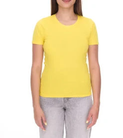 Tops & T-Shirts*Elevate Heros Damen T-Shirt schlichtes Baumwoll-Shirt 150 g/m2 Basic-Shirt Unterzieh-Shirt 3802910 Gelb