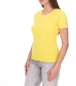 Tops & T-Shirts*Elevate Heros Damen T-Shirt schlichtes Baumwoll-Shirt 150 g/m2 Basic-Shirt Unterzieh-Shirt 3802910 Gelb