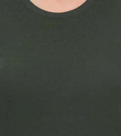 Tops & T-Shirts*Elevate Heros Damen T-Shirt schlichtes Baumwoll-Shirt 150 g/m2 Basic-Shirt Unterzieh-Shirt 3802970 Dunkelgrün