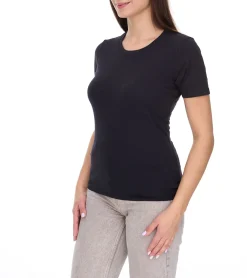 Tops & T-Shirts*Elevate Heros Damen T-Shirt schlichtes Baumwoll-Shirt 150 g/m2 Basic-Shirt Unterzieh-Shirt 3802999 Schwarz